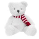 GULLIVER Мягкая игрушка Мишка белый в шарфе, 21 см GULLIVER Мягкая игрушка Мишка белый в шарфе, 21 см