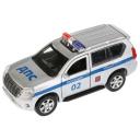 Внедорожник ТЕХНОПАРК Toyota Prado Полиция (PRADO-P, PRADO-P-WH) 1:32, 12 см, серебристый/синий Внедорожник ТЕХНОПАРК Toyota Prado Полиция (PRADO-P, PRADO-P-WH) 1:32, 12 см, серебристый/синий