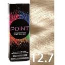 Краска для волос POINT Краска для волос, тон №12.7, Ультра светлый блонд светло-бежевый Краска для волос POINT Краска для волос, тон №12.7, Ультра светлый блонд светло-бежевый