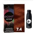 Краска для волос POINT Краска для волос, тон №7.4, Средне-русый медный + Оксид 6% Краска для волос POINT Краска для волос, тон №7.4, Средне-русый медный + Оксид 6%