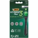 Бритва мужская Bic Hybrid 3 Flex Sensitive с 2 сменными кассетами Бритва мужская Bic Hybrid 3 Flex Sensitive с 2 сменными кассетами
