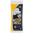 Одноразовый бритвенный станок BIC Metal 5, черный/белый Одноразовый бритвенный станок BIC Metal 5, черный/белый
