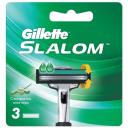 GILLETTE Slalom Сменные кассеты для бритья с 2 лезвиями, мужские, 3 шт GILLETTE Slalom Сменные кассеты для бритья с 2 лезвиями, мужские, 3 шт