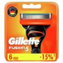 Сменные кассеты для мужской бритвы Gillette Fusion5 Power, с 5 лезвиями, c точным триммером для труднодоступных мест, для гладкого бритья надолго, 6 шт Сменные кассеты для мужской бритвы Gillette Fusion5 Power, с 5 лезвиями, c точным триммером для труднодоступных мест, для гладкого бритья надолго, 6 шт