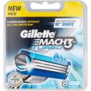Мужские лезвия для бритвы Mach3 Turbo, 8 шт., Gillette Мужские лезвия для бритвы Mach3 Turbo, 8 шт., Gillette