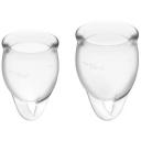 Satisfyer Набор прозрачных менструальных чаш Feel confident Menstrual Cup Satisfyer Набор прозрачных менструальных чаш Feel confident Menstrual Cup