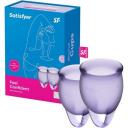 Набор менструальных чаш Satisfyer Feel Confident 15 мл и 20 мл — упаковка из 2 шт. Набор менструальных чаш Satisfyer Feel Confident 15 мл и 20 мл — упаковка из 2 шт.