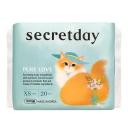 SECRET DAY Прокладки ежедневные хлопковые Pure Love XS SECRET DAY Прокладки ежедневные хлопковые Pure Love XS