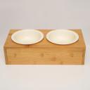 RURRI Миски керамические на деревянной подставке для кошек и собак, 2х250 мл RURRI Миски керамические на деревянной подставке для кошек и собак, 2х250 мл