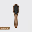 RURRI Расческа массажная для кошек и собак с короткой и средней шерстью, 19х5,2 см, темное дерево RURRI Расческа массажная для кошек и собак с короткой и средней шерстью, 19х5,2 см, темное дерево