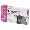 Капли для собак и кошек KRKA Селафорт от ушных и чесоточ.клещей, блох, гельм до 2,5кг (15мг) 1 уп. Капли для собак и кошек KRKA Селафорт от ушных и чесоточ.клещей, блох, гельм до 2,5кг (15мг) 1 уп.