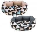 Подушка Ferplast круглая с бортами DOMINO 60 Треугольники с розовым разноцветный 46х60х20 см Подушка Ferplast круглая с бортами DOMINO 60 Треугольники с розовым разноцветный 46х60х20 см