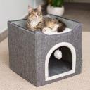 RURRI Дом-куб для кошек и собак мелких пород, 41х38х41 см, серый RURRI Дом-куб для кошек и собак мелких пород, 41х38х41 см, серый
