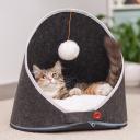 RURRI Лежак с игрушкой для кошек и собак мелких пород, 40х40х43,5 см, серый RURRI Лежак с игрушкой для кошек и собак мелких пород, 40х40х43,5 см, серый