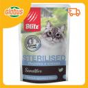 Влажный корм для кошек Blitz Sterilised индейка-клюква нежные кусочки в соус Влажный корм для кошек Blitz Sterilised индейка-клюква нежные кусочки в соус