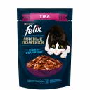 Felix Влажный корм (пауч) для взрослых кошек Мясные ломтики, с уткой в соусе, 75 гр. Felix Влажный корм (пауч) для взрослых кошек Мясные ломтики, с уткой в соусе, 75 гр.