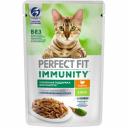 Влажный корм для кошек для иммунитета Perfect Fit Immunity индейка в желе со спирулиной Пауч 75 г Влажный корм для кошек для иммунитета Perfect Fit Immunity индейка в желе со спирулиной Пауч 75 г