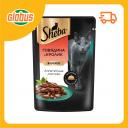 Влажный корм для кошек Sheba говядина-кролик ломтики в соусе Влажный корм для кошек Sheba говядина-кролик ломтики в соусе