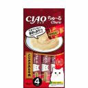 INABA CIAO Лакомство-пюре Churu Куриное филе и говядина для кошек, 4х14 гр. INABA CIAO Лакомство-пюре Churu Куриное филе и говядина для кошек, 4х14 гр.