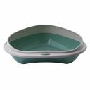 Georplast Туалет угловой с бортиком для кошек Shuttle, 58х48х20,5 см, зеленый Georplast Туалет угловой с бортиком для кошек Shuttle, 58х48х20,5 см, зеленый