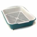 Лоток открытый Zooexpress Туалет Адам с решеткой с высокими ножками для кошек зеленый 38х26х6 см Лоток открытый Zooexpress Туалет Адам с решеткой с высокими ножками для кошек зеленый 38х26х6 см