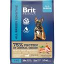 Brit Premium Dog Adult Sensitive сухой корм для взрослых собак всех пород с чувствительным пищеварением, с индейкой и лососем - 3 кг Brit Premium Dog Adult Sensitive сухой корм для взрослых собак всех пород с чувствительным пищеварением, с индейкой и лососем - 3 кг