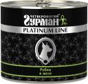 Влажный корм для собак Четвероногий Гурман Platinum line Рубец говяжий в желе 0,525 кг Влажный корм для собак Четвероногий Гурман Platinum line Рубец говяжий в желе 0,525 кг