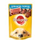 Pedigree Влажный корм (пауч) для взрослых собак всех пород, с говядиной и ягненком в соусе, 85 гр. Pedigree Влажный корм (пауч) для взрослых собак всех пород, с говядиной и ягненком в соусе, 85 гр.