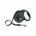 Рулетка для собак Flexi Black Design M (до 25кг) 5м лента черный/зеленый Рулетка для собак Flexi Black Design M (до 25кг) 5м лента черный/зеленый