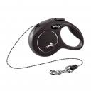 Flexi Рулетка для собак New Classic, XS, до 8 кг, трос 3 м, черный Flexi Рулетка для собак New Classic, XS, до 8 кг, трос 3 м, черный