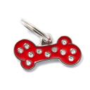 Адресник My Family chic Косточка красный большой Адресник My Family chic Косточка красный большой