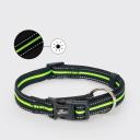 Rungo Ошейник светоотражающий для собак Urban Daily, M-L, обхват шеи 35-55 см, ширина 2 см, черно-зеленый Rungo Ошейник светоотражающий для собак Urban Daily, M-L, обхват шеи 35-55 см, ширина 2 см, черно-зеленый