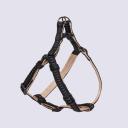 Rungo Шлейка для собак Step-in Downtown, обхват груди 30-40 см, ширина ремешка 1 см, черный с бежевым Rungo Шлейка для собак Step-in Downtown, обхват груди 30-40 см, ширина ремешка 1 см, черный с бежевым