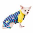 Petmax Комбинезон в полоску с фруктами для собак, M, голубой (унисекс) Petmax Комбинезон в полоску с фруктами для собак, M, голубой (унисекс)