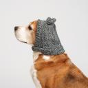 RURRI Капор с ушками для собак, обхват мордочки 40-64 см, обхват шеи 30-58 см, высота капора 20 см, серый меланж RURRI Капор с ушками для собак, обхват мордочки 40-64 см, обхват шеи 30-58 см, высота капора 20 см, серый меланж