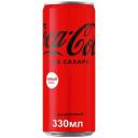 Газированный напиток Coca-Cola Zeroкола, 0.33 л, металлическая банка, 12 шт. Газированный напиток Coca-Cola Zeroкола, 0.33 л, металлическая банка, 12 шт.