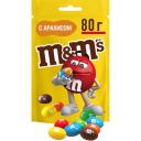 M&M's драже с арахисом и молочным шоколадом, 80 г, пакет пластиковый M&M's драже с арахисом и молочным шоколадом, 80 г, пакет пластиковый