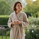 Халат махровый Lameirinho Basic размер XL, серо-бежевый Халат махровый Lameirinho Basic размер XL, серо-бежевый