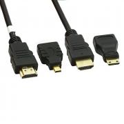 1,5 HDMI мужчина к мужчине HDMI Женский к Micro HDMI мужчин HDMI Женский к Mini HDMI переходник мужской комплект кабеля 1,5 HDMI мужчина к мужчине HDMI Женский к Micro HDMI мужчин HDMI Женский к Mini HDMI переходник мужской комплект кабеля