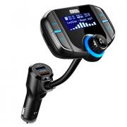 waza беспроводной hands-free bluetooth 4.2 автомобильный комплект FM-передатчик mp3-плеер с двойной быстрой зарядкой 3.0 / 2.4a usb chargingsupport usb / tf waza беспроводной hands-free bluetooth 4.2 автомобильный комплект FM-передатчик mp3-плеер с двойной быстрой зарядкой 3.0 / 2.4a usb chargingsupport usb / tf