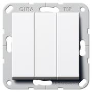 Выключатель/переключатель трехклавишный Gira System 55 белый глянцевый (283203) Выключатель/переключатель трехклавишный Gira System 55 белый глянцевый (283203)