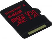 Карта памяти 64GB Kingston SDCR/64GBSP Canvas React 100/80 U3 UHS-I V30 A1 Single Pack w/o Adp Карта памяти 64GB Kingston SDCR/64GBSP Canvas React 100/80 U3 UHS-I V30 A1 Single Pack w/o Adp