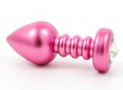 Розовая фигурная пробка с прозрачным кристаллом - 9 см. Vandersex 300PINK Розовая фигурная пробка с прозрачным кристаллом - 9 см. Vandersex 300PINK