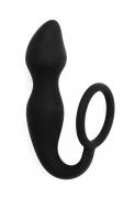Чёрное эрекционное кольцо Sensation с анальным стимулятором Lola toys 8005-01lola Чёрное эрекционное кольцо Sensation с анальным стимулятором Lola toys 8005-01lola