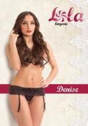 Кружевной пояс для чулок Denise с вшитыми трусиками черного цвета Lola Lingerie Denise Кружевной пояс для чулок Denise с вшитыми трусиками черного цвета Lola Lingerie Denise