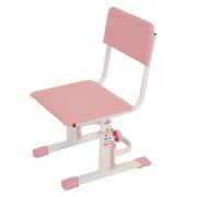 Детский стул для школьника регулируемый Polini City / Polini Smart S, белый-розовый Детский стул для школьника регулируемый Polini City / Polini Smart S, белый-розовый