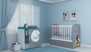 Детская комната Polini Disney baby Микки Маус: кровать-трансформер 750+комод 5090 Детская комната Polini Disney baby Микки Маус: кровать-трансформер 750+комод 5090