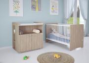 Детская комната Polini Simple Nordic, вяз: кроватка детская+комод+рамка+полка к комоду Детская комната Polini Simple Nordic, вяз: кроватка детская+комод+рамка+полка к комоду