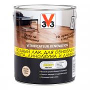 Лак для пола V33 "Renovation", матовый, на водной основе, цвет: бесцветный, 2,5 л Лак для пола V33 "Renovation", матовый, на водной основе, цвет: бесцветный, 2,5 л