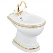 Migliore: MILADY Биде напольное, керамика, Белый/декор золото D4 (RUSSO), ML.MLD-25.732.D4.DO Migliore: MILADY Биде напольное, керамика, Белый/декор золото D4 (RUSSO), ML.MLD-25.732.D4.DO